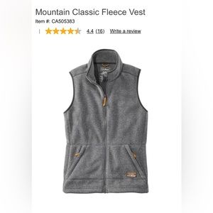 LL Bean fleece vest S